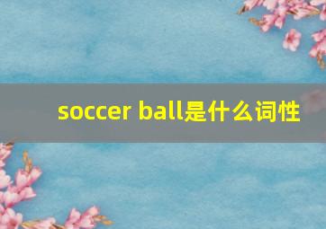 soccer ball是什么词性